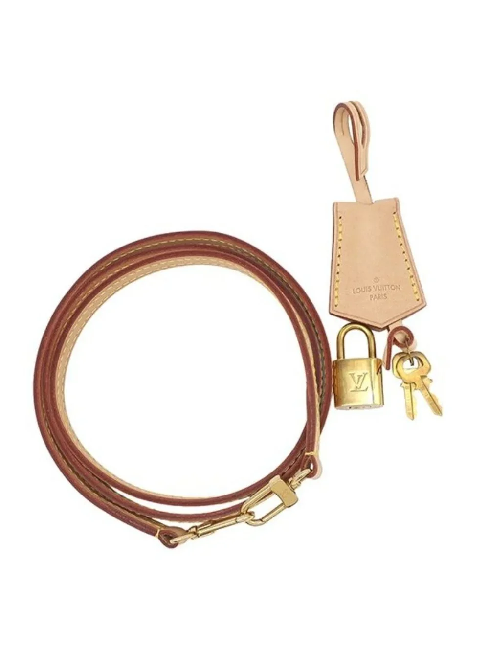 Louis Vuitton 2-Way Bag Alma BB Monogram Canvas Gold Brown Handbag Padlock